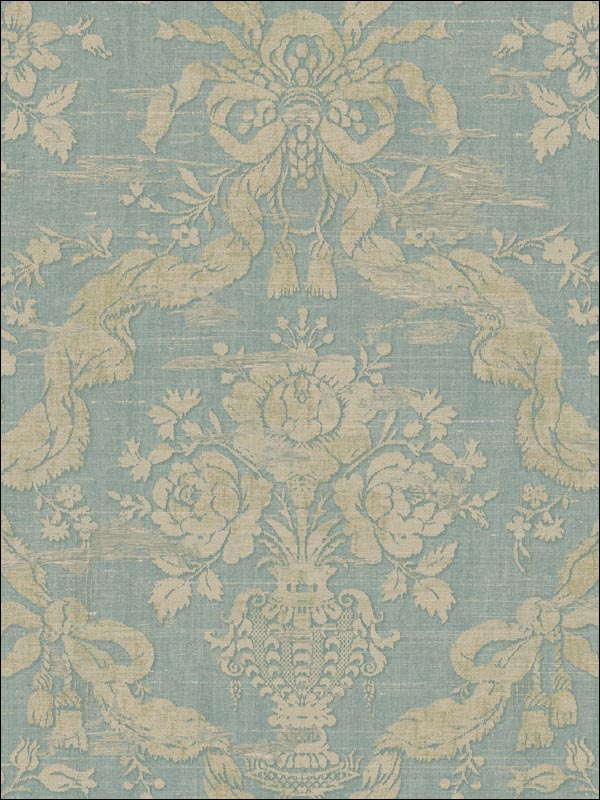 Damask Floral Wallpaper DK70104 by Seabrook Wallpaper for sale at Wallpapers To Go