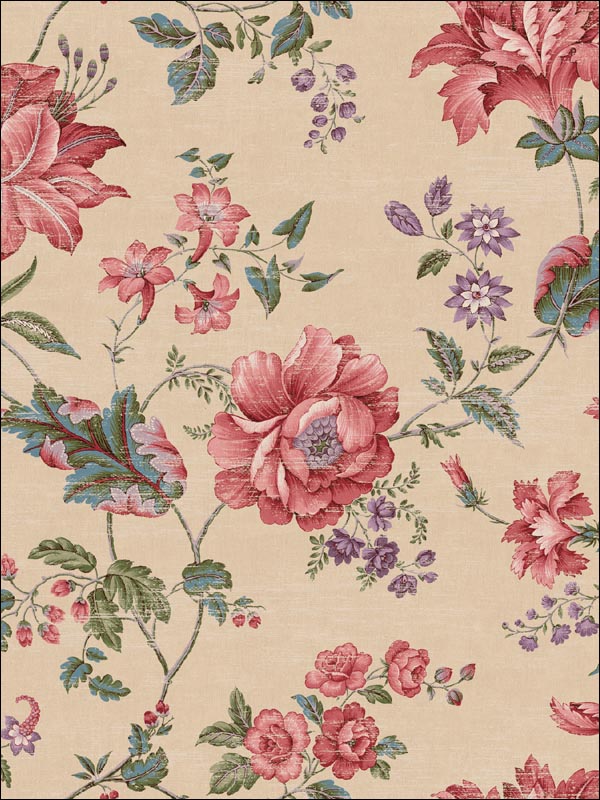 Floral Trail Wallpaper DK70307 by Seabrook Wallpaper for sale at Wallpapers To Go