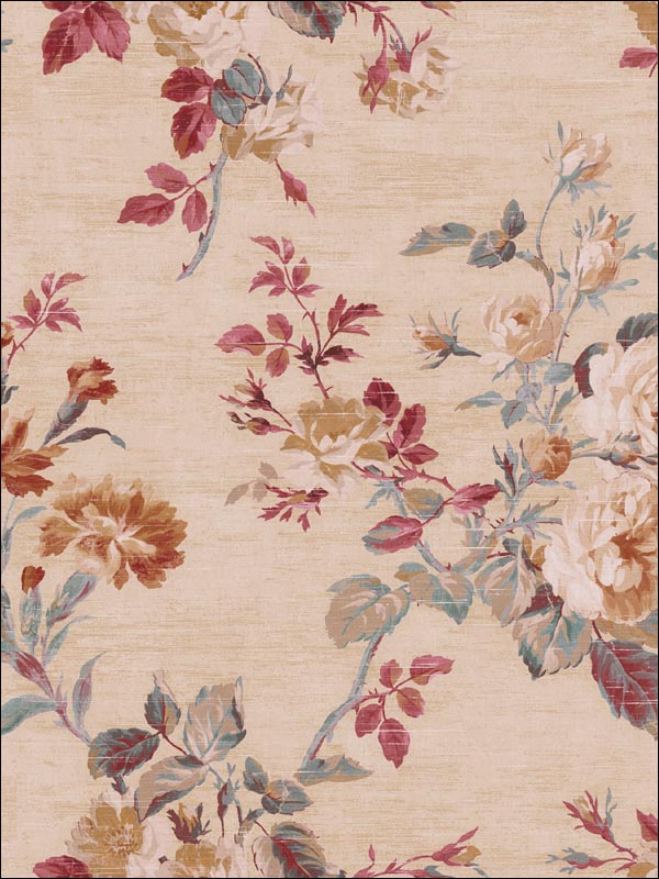 Floral Trail Roses Wallpaper DK70702 by Seabrook Wallpaper for sale at Wallpapers To Go
