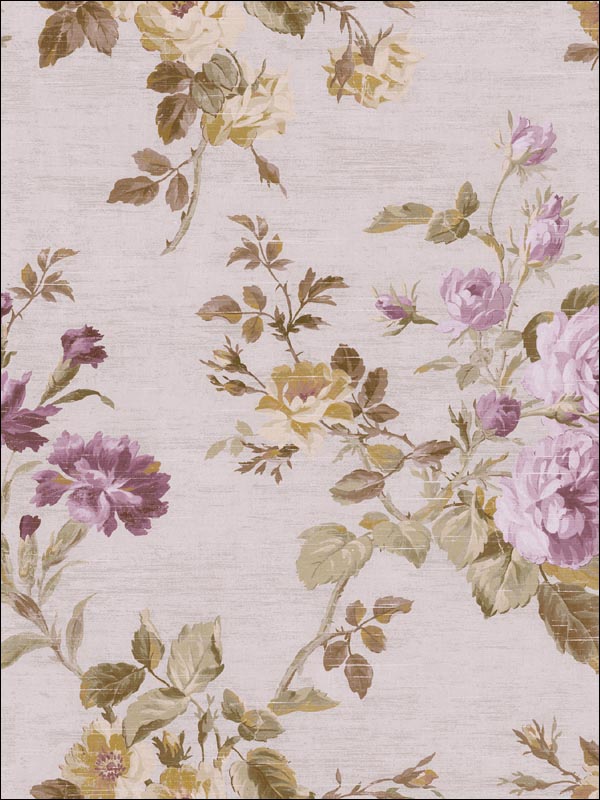 Floral Trail Roses Wallpaper DK70709 by Seabrook Wallpaper for sale at Wallpapers To Go
