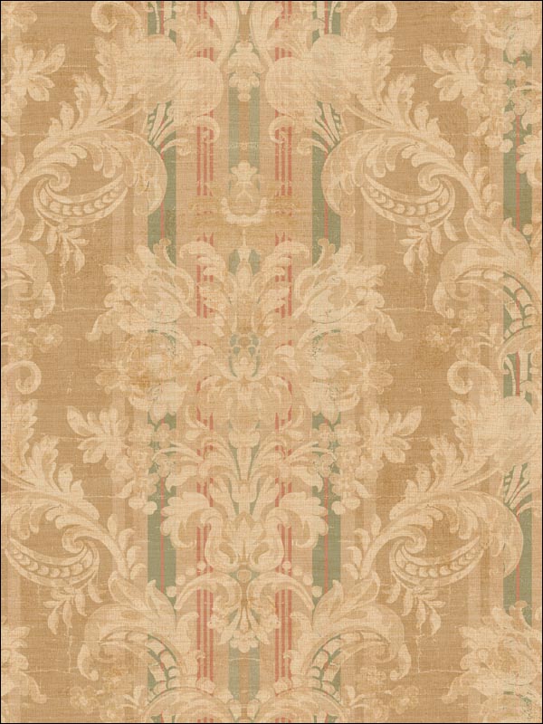 Damask Stripes Wallpaper DK71405 by Seabrook Wallpaper for sale at Wallpapers To Go