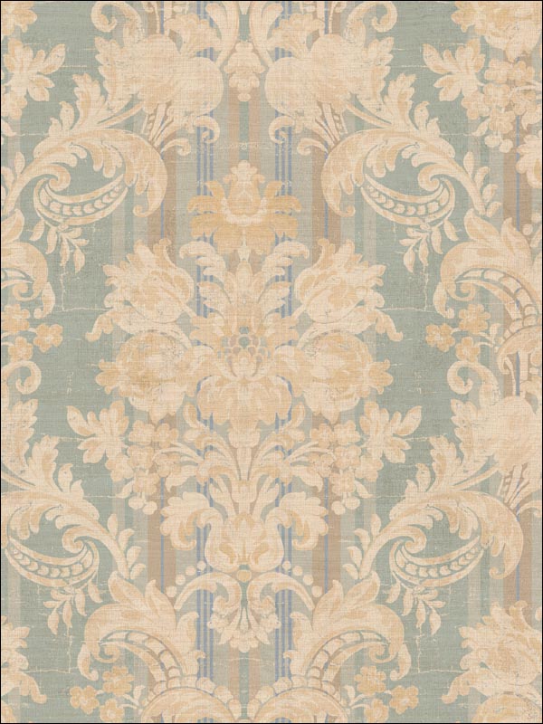 Damask Stripes Wallpaper DK71407 by Seabrook Wallpaper for sale at Wallpapers To Go