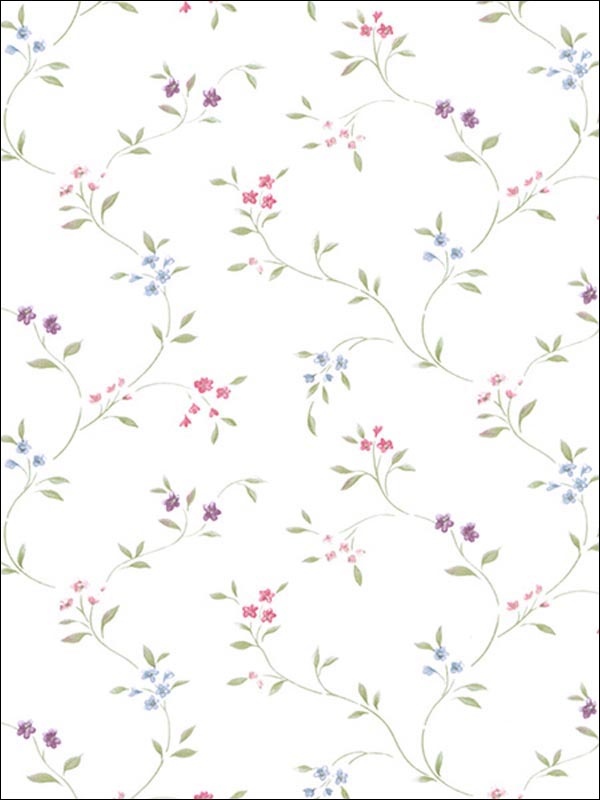 Floral Trail Wallpaper PR33801 by Norwall Wallpaper for sale at Wallpapers To Go