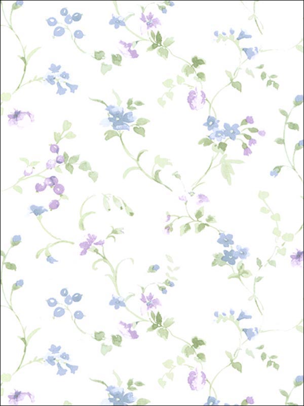 Floral Trail Wallpaper PR33823 by Norwall Wallpaper for sale at Wallpapers To Go