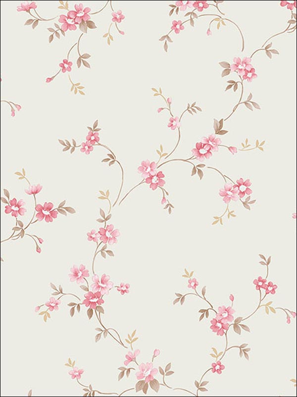 Floral Trail Wallpaper PR33834 by Norwall Wallpaper for sale at Wallpapers To Go