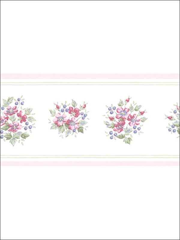 Flowers Border PR79663 by Norwall Wallpaper for sale at Wallpapers To Go