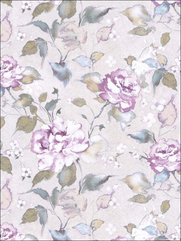 Floral Wallpaper IM40309 by Seabrook Wallpaper for sale at Wallpapers To Go