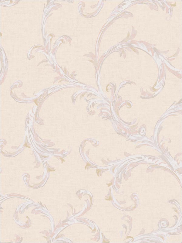 Leaf Scroll Wallpaper FF50701 by Seabrook Wallpaper for sale at Wallpapers To Go