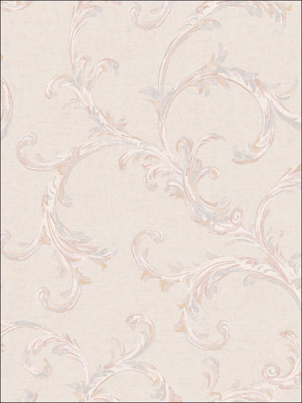 Leaf Scroll Wallpaper FF50702 by Seabrook Wallpaper for sale at Wallpapers To Go
