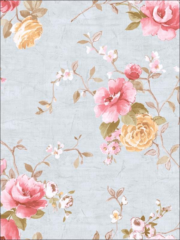Floral Wallpaper FF51202 by Seabrook Wallpaper for sale at Wallpapers To Go