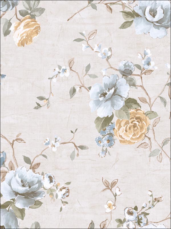 Floral Wallpaper FF51208 by Seabrook Wallpaper for sale at Wallpapers To Go