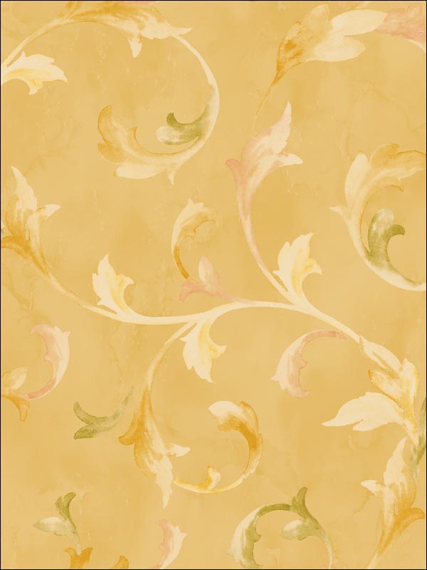 Leaf Scroll Wallpaper FF51505 by Seabrook Wallpaper for sale at Wallpapers To Go