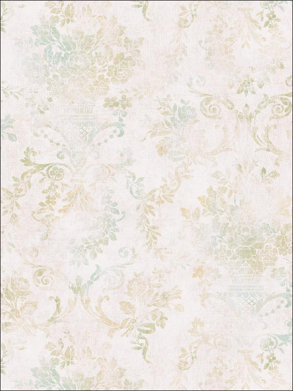 Damask Wallpaper FF51702 by Seabrook Wallpaper for sale at Wallpapers To Go