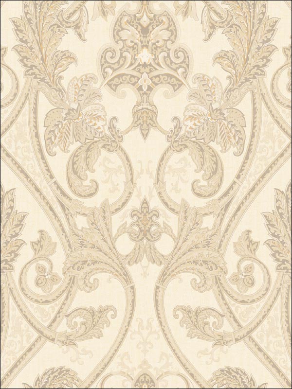 Damask Wallpaper CL60808 by Seabrook Wallpaper for sale at Wallpapers To Go