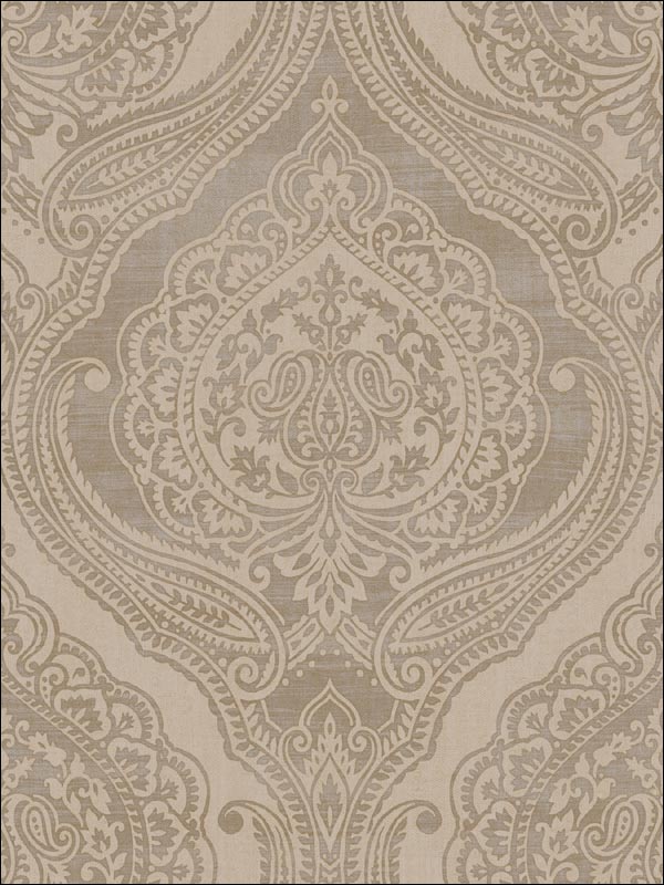 Arabesque Damask Wallpaper CO80407 by Seabrook Wallpaper for sale at Wallpapers To Go