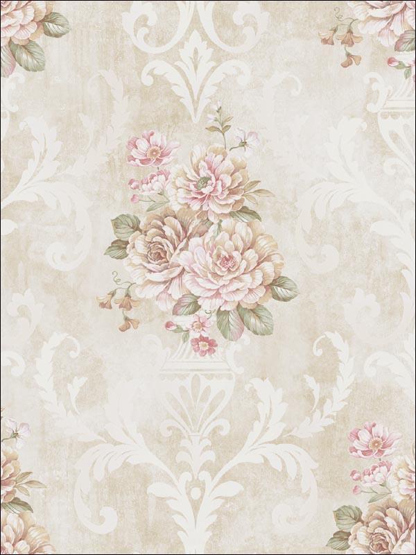 Bouquets Wallpaper CO80901 by Seabrook Wallpaper for sale at Wallpapers To Go