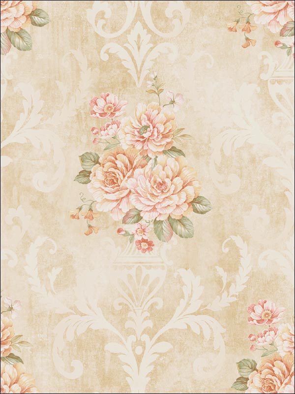 Bouquets Wallpaper CO80905 by Seabrook Wallpaper for sale at Wallpapers To Go