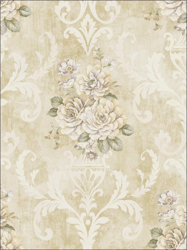 Bouquets Wallpaper CO80907 by Seabrook Wallpaper for sale at Wallpapers To Go