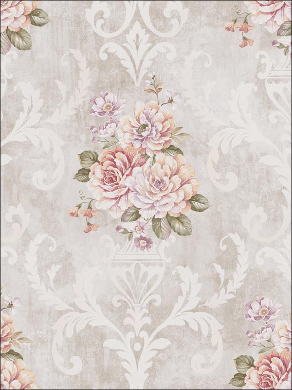 Bouquets Wallpaper CO80909 by Seabrook Wallpaper for sale at Wallpapers To Go