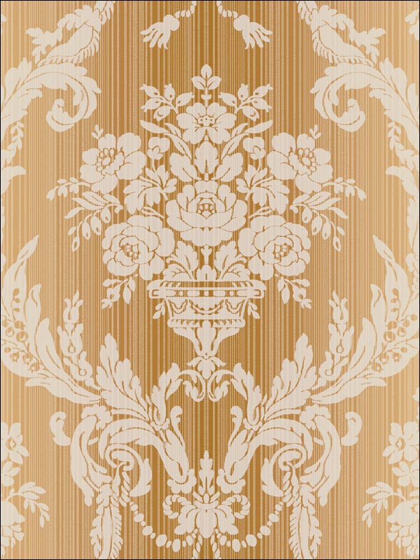 Damask Floral Stria Wallpaper CO81405 by Seabrook Wallpaper for sale at Wallpapers To Go