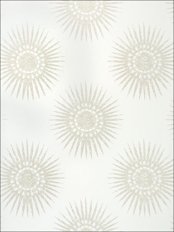 Bahia Pearl on White Wallpaper T35142 by Thibaut Wallpaper for sale at Wallpapers To Go