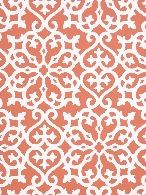Allison Persimmon Wallpaper T35179 by Thibaut Wallpaper for sale at Wallpapers To Go