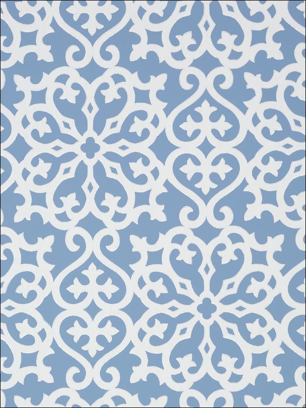 Allison Cobalt Wallpaper T35181 by Thibaut Wallpaper for sale at Wallpapers To Go