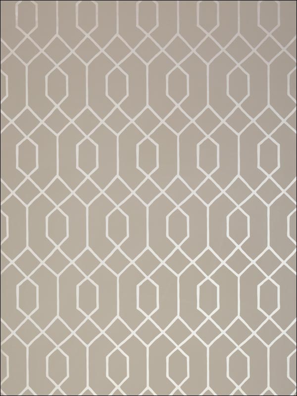 La Farge Pewter on Taupe Wallpaper T35203 by Thibaut Wallpaper for sale at Wallpapers To Go