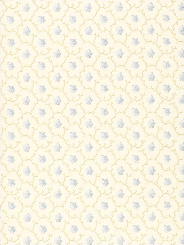 Coral Leaf Blue Wallpaper 203683 by Schumacher Wallpaper for sale at Wallpapers To Go