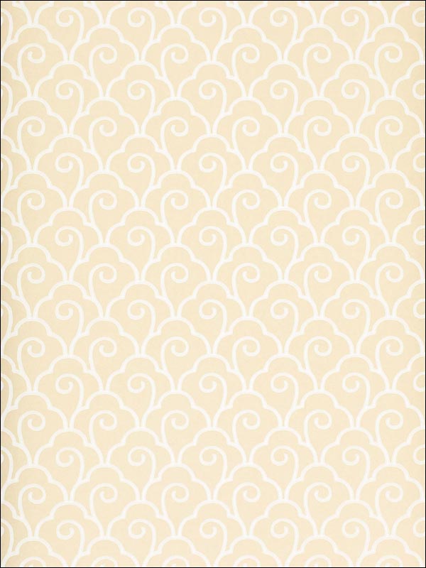 Scallop Filigree Cream Wallpaper 5001050 by Schumacher Wallpaper for sale at Wallpapers To Go