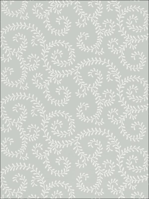 Leafy Scroll Dove Wallpaper 5005090 by Schumacher Wallpaper for sale at Wallpapers To Go