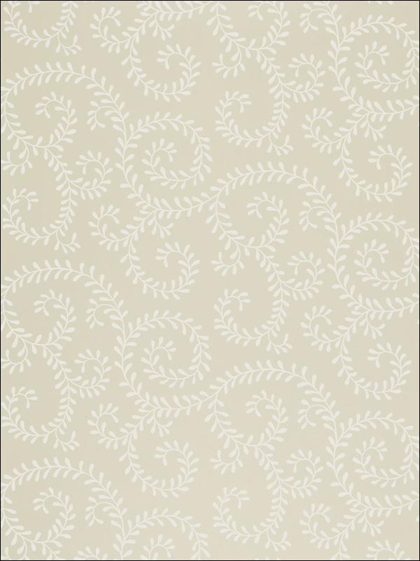 Leafy Scroll Bone Wallpaper 5005091 by Schumacher Wallpaper for sale at Wallpapers To Go