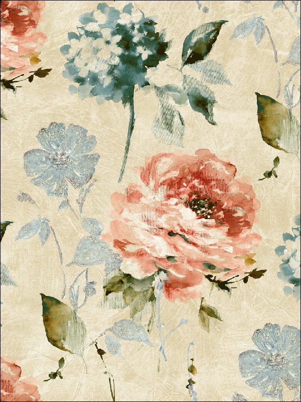 Large Floral Wallpaper FN30201 by Pelican Prints Wallpaper for sale at Wallpapers To Go