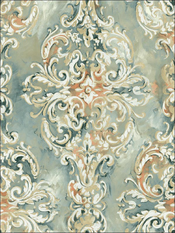 Painted Motif Wallpaper FN30401 by Pelican Prints Wallpaper for sale at Wallpapers To Go