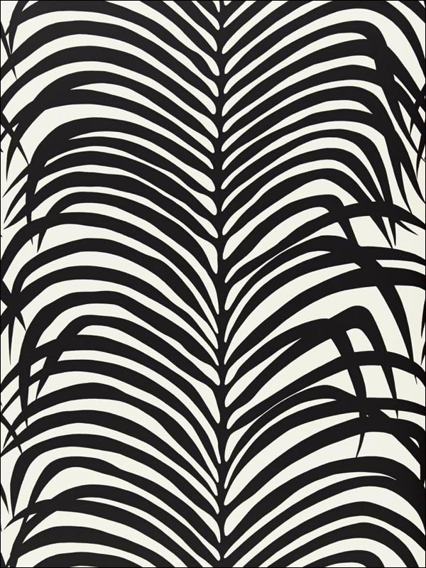 Zebra Palm Ebony Wallpaper 5006932 by Schumacher Wallpaper for sale at Wallpapers To Go