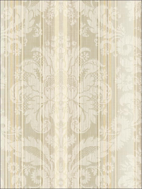 Damask Striped Wallpaper NF50308 by Seabrook Wallpaper for sale at Wallpapers To Go