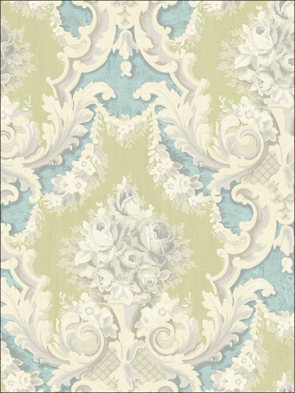 Damask Wallpaper NF50804 by Seabrook Wallpaper for sale at Wallpapers To Go