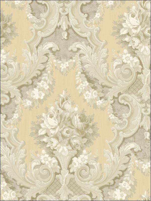 Damask Wallpaper NF50805 by Seabrook Wallpaper for sale at Wallpapers To Go