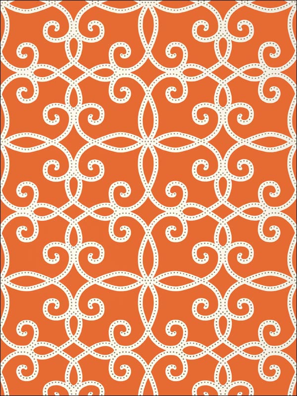 Kendall Persimmon Wallpaper T11068 by Thibaut Wallpaper for sale at Wallpapers To Go