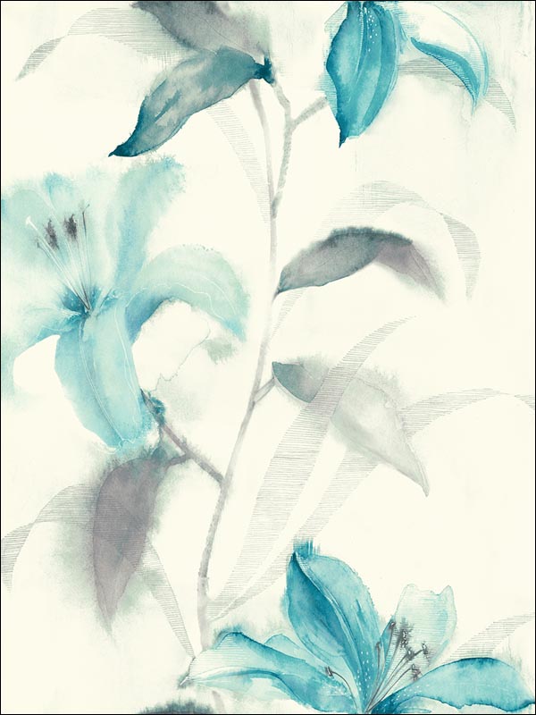 Floral Trail Watercolor Wallpaper JA31602 by Pelican Prints Wallpaper for sale at Wallpapers To Go