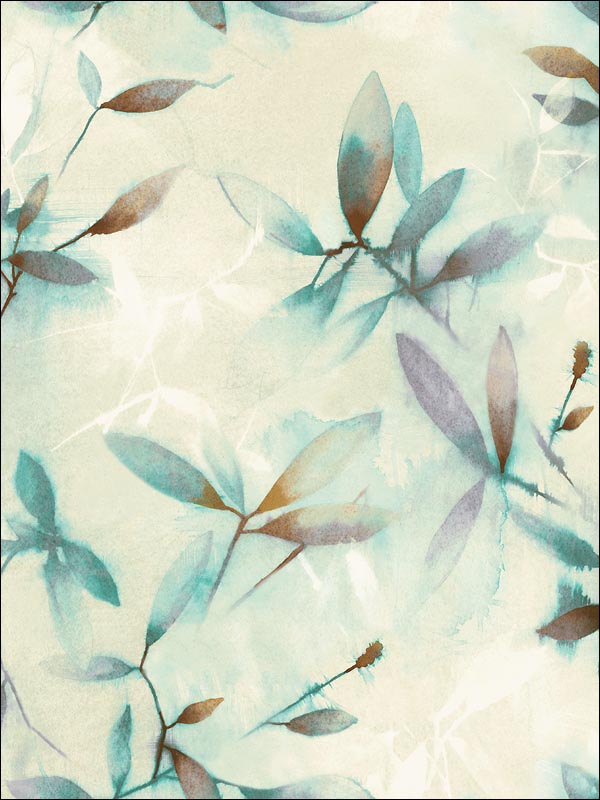 Watercolor Leaves Wallpaper JA31802 by Pelican Prints Wallpaper for sale at Wallpapers To Go