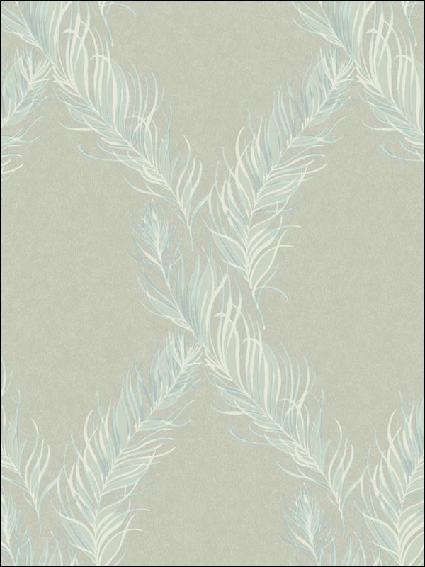Trellis Feathers Wallpaper GA30404 by Collins and Company Wallpaper for sale at Wallpapers To Go