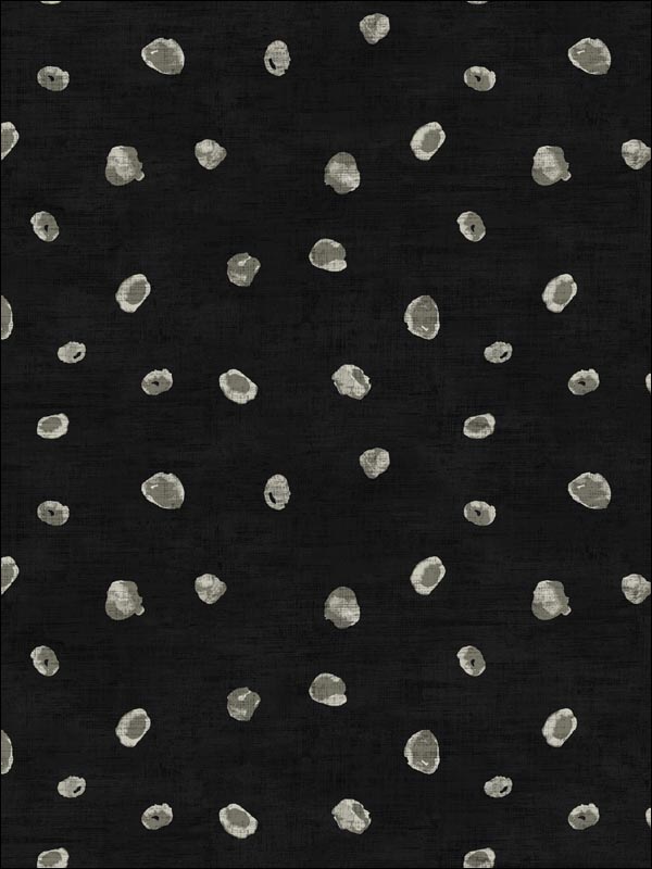 Hubble Dots Black Wallpaper AV50600 by Seabrook Wallpaper for sale at Wallpapers To Go
