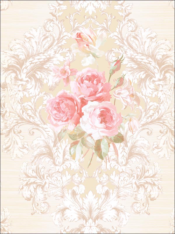 Vesper Floral Wallpaper CM10301 by Seabrook Wallpaper for sale at Wallpapers To Go