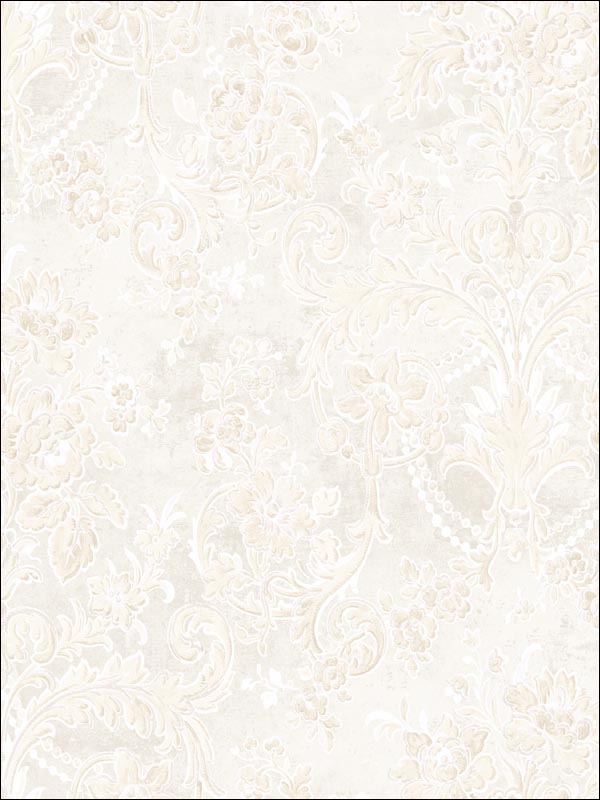 Vivienne Damask Wallpaper CM11308 by Seabrook Wallpaper for sale at Wallpapers To Go