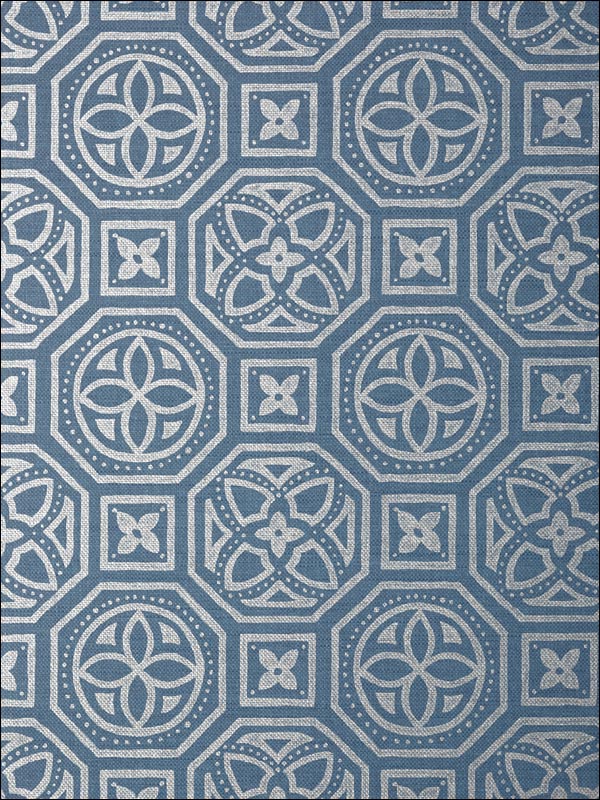 Alexander Metallic Silver on Navy Wallpaper T83026 by Thibaut Wallpaper for sale at Wallpapers To Go
