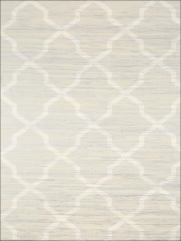 Carolyn Trellis Cream on Metallic Wallpaper T83030 by Thibaut Wallpaper for sale at Wallpapers To Go
