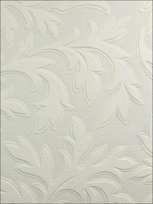 Textured Vinyl High Leaf Paintable Wallpaper RD80026 by Astek Wallpaper