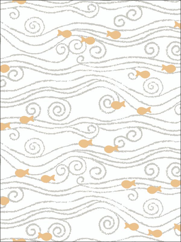Sparkle Fish Wallpaper KJ50800 by Pelican Prints Wallpaper for sale at Wallpapers To Go