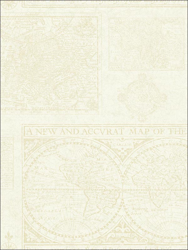 Antique Map Wallpaper YC61008 by Wallquest Wallpaper for sale at Wallpapers To Go